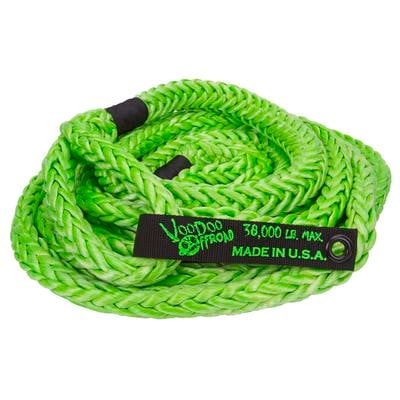 VooDoo Offroad 7/8" x 30' Kinetic Recovery Rope with Rope Bag (Green) - 1300002